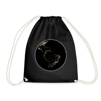 Earth Night Lights - Drawstring Bag - black - Front
