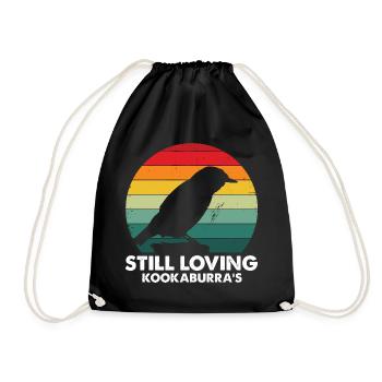 Kookaburra Design and Laughing Bird - Drawstring Bag - black - Front