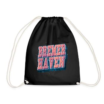 Bremerhaven Germany City Font Vintage - Drawstring Bag - black - Front