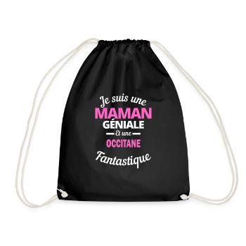 Je suis une Maman géniale Et une Occitane - Sac de sport léger - noir - Devant