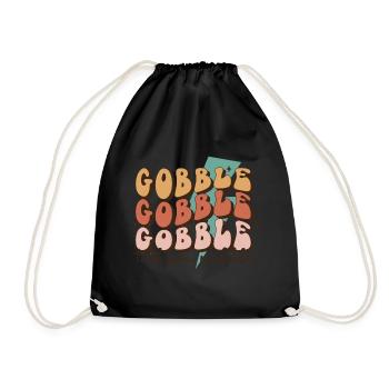 Thanksgiving Gobble till you wobble - Turnbeutel - Schwarz - Vorne