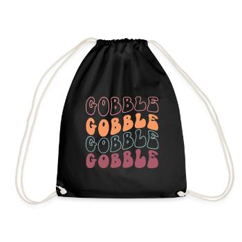 Thanksgiving Retro Vintage Gobble - Sac de sport léger - noir - Devant