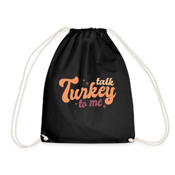 Thanksgiving parle-moi de dinde - Sac de sport léger - noir - Devant