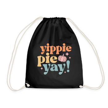 Thanksgiving yippie pie yay - Turnbeutel - Schwarz - Vorne