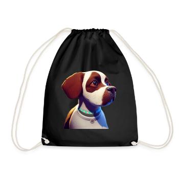 English Springer Spaniel - Drawstring Bag - black - Front
