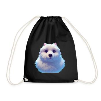 Samojede Hund - Samojede - Turnbeutel - Schwarz - Vorne