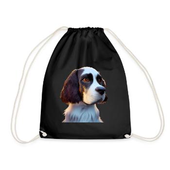 Chien d’épagneul Springer anglais - Sac de sport léger - noir - Devant