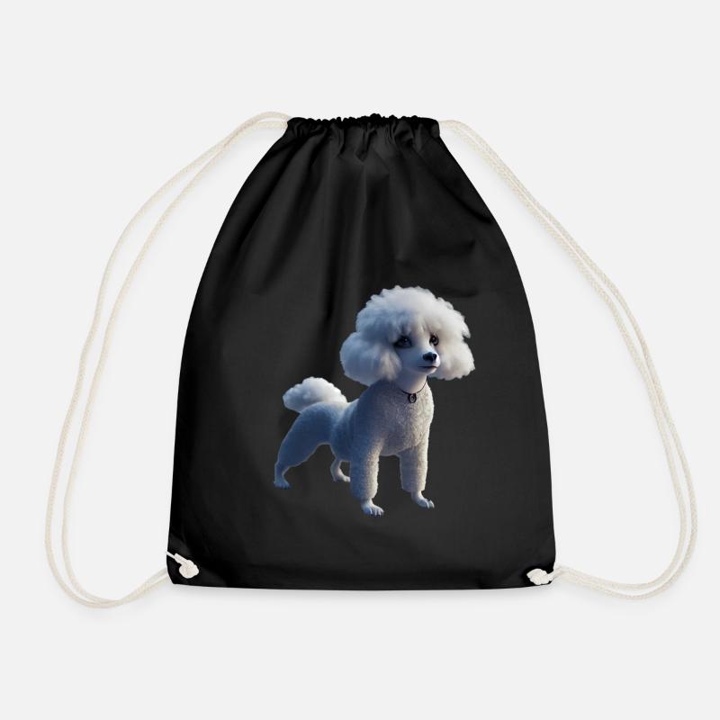 Poodle Dog - Poodle - Drawstring Bag - black