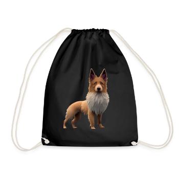 Belgian Shepherd Dog - Drawstring Bag - black - Front