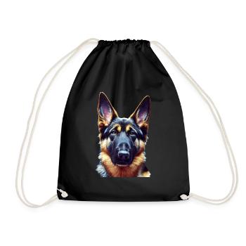 German Shepherd Dog - German Shepherd - Drawstring Bag - black - Front