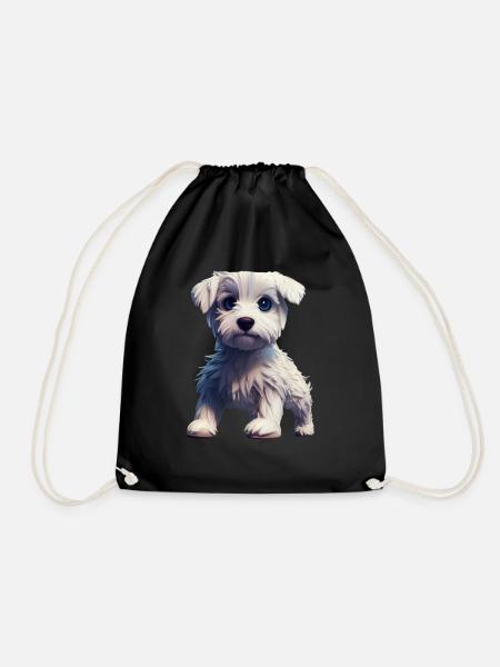 Westie Hund - Westie - Turnbeutel - Schwarz