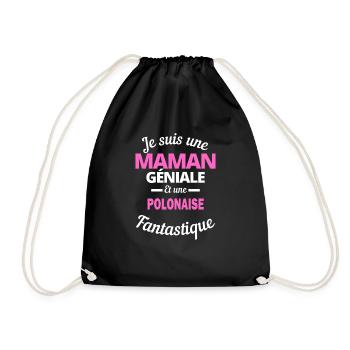 Je suis une Maman géniale Et une Polonaise - Sac de sport léger - noir - Devant