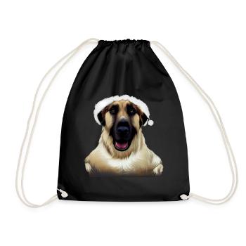 Kangal Hund - Kangal Weihnachten - Turnbeutel - Schwarz - Vorne