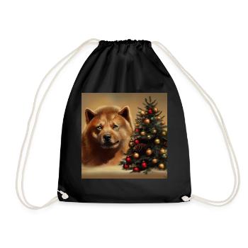 Eurasier Christmas - Drawstring Bag - black - Front