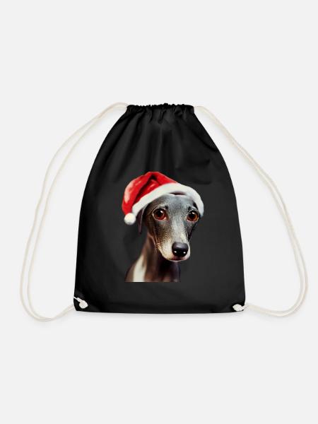 Italian Greyhound Weihnachten - Turnbeutel - Schwarz