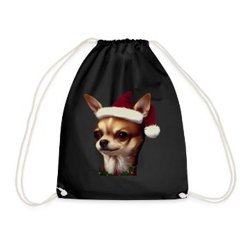 Chihuahua Noël - Chihuahua - Sac de sport léger - noir - Devant