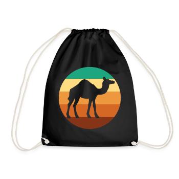 Camel Squad Vintage Wildlife Nature Desert Animals - Sac de sport léger - noir - Devant