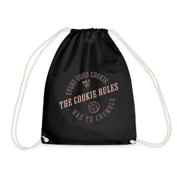 The Cookie Rules - Cookie Rules - Gift - Drawstring Bag - black - Front