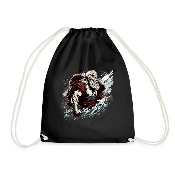 Anime Moses Prophet Teilung des Meeres - - Turnbeutel - Schwarz - Vorne