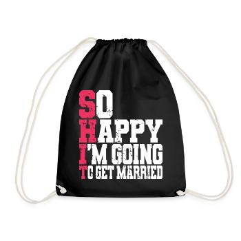 Drôle d’enterrement de vie de garçon Fiançailles Mariage Marié - Sac de sport léger - noir - Devant