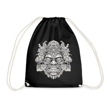 Psychedelic head - Drawstring Bag - black - Front