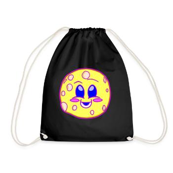 Lune laide Kawaii - Sac de sport léger - noir - Devant