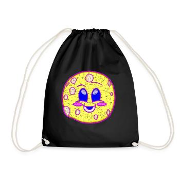 Lune laide Kawaii - Sac de sport léger - noir - Devant
