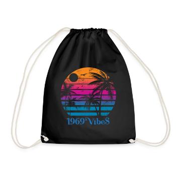 Vintage 1969 - Drawstring Bag - black - Front