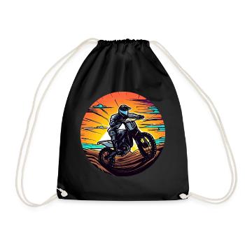 Moto Motocross Sunset - Sac de sport léger - noir - Devant