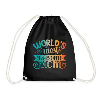 Mother's Day Mother Gift - Drawstring Bag - black - Front