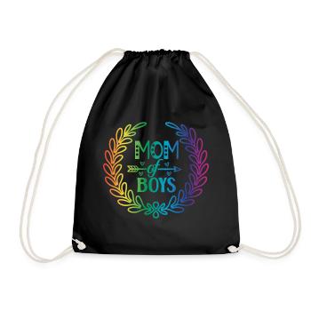 Maman de garçons - Sac de sport léger - noir - Devant