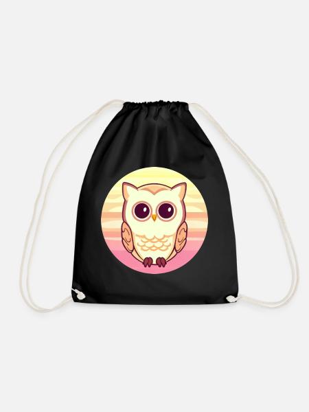 Owl Sunset Design - Sac de sport léger - noir