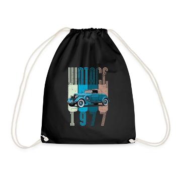 Vintage 1977 - Drawstring Bag - black - Front