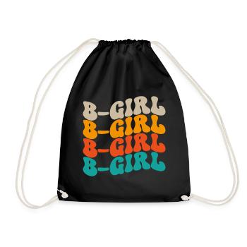 B-Girl Breakdance Girl - Drawstring Bag - black - Front