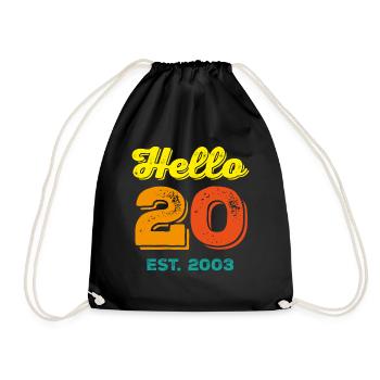 Hello 20 - Anniversaire 2003 - Sac de sport léger - noir - Devant