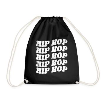 Hip Hop Vintage - Turnbeutel - Schwarz - Vorne