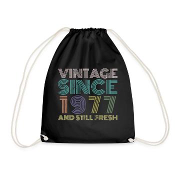 Vintage 1977 - Drawstring Bag - black - Front