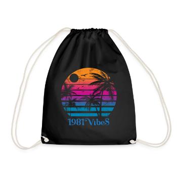 1981 Vibes - Drawstring Bag - black - Front