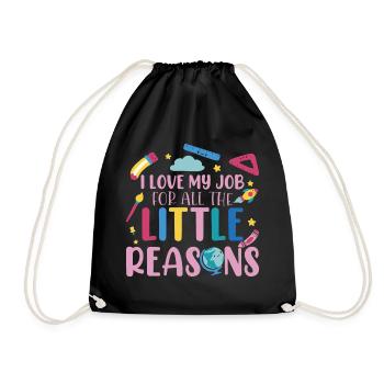 J’aime mon travail pour toutes les petites raisons - Sac de sport léger - noir - Devant