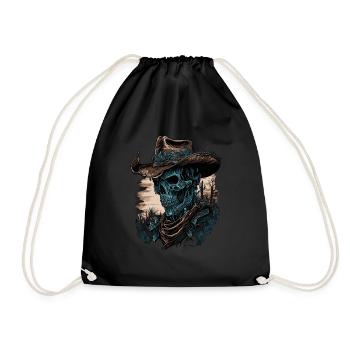 Zombie Cowboy - Drawstring Bag - black - Front