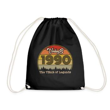 Millésime 1990 - Sac de sport léger - noir - Devant