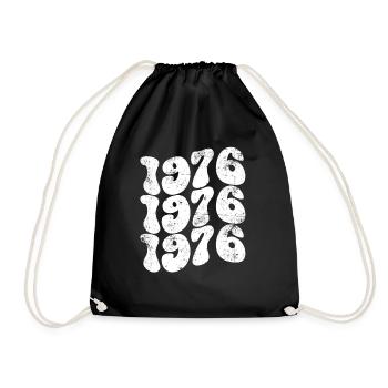 Vintage 1976 - Drawstring Bag - black - Front