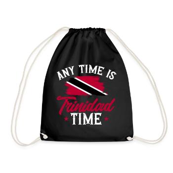 Trinidad and Tobago flag - Drawstring Bag - black - Front