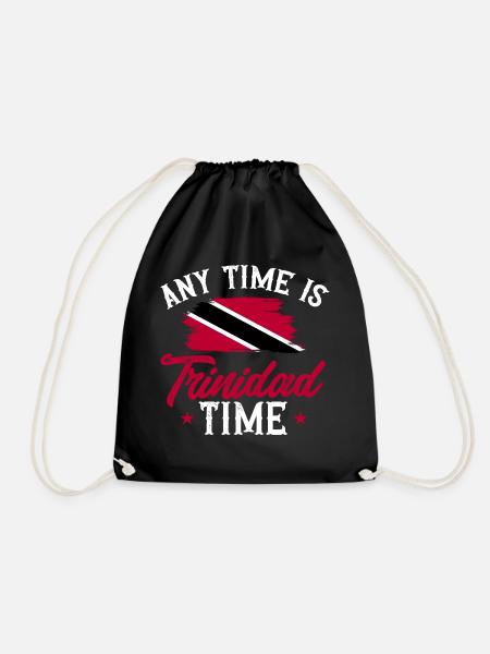 Trinidad and Tobago flag - Drawstring Bag - black
