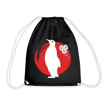 Silhouette de pingouin japonais - Sac de sport léger - noir - Devant
