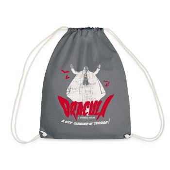 Universal Monsters Dracula Schriftzug Rot - Turnbeutel - Grau - Vorne