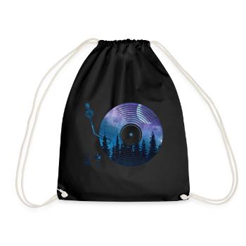 Musique DJ Vinyle Vintage - Sac de sport léger - noir - Devant