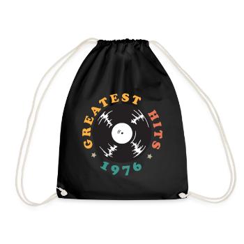 Vintage 1976 - Drawstring Bag - black - Front