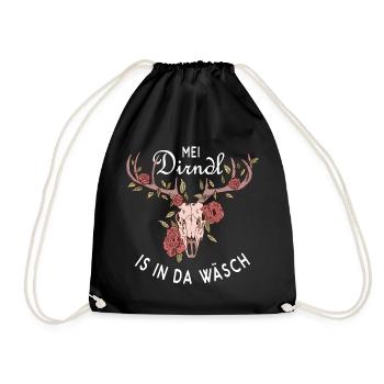 Dirndl Wäsch Oktober Hirschgeantler - Sac de sport léger - noir - Devant