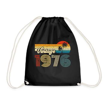 Vintage 1976 - Drawstring Bag - black - Front